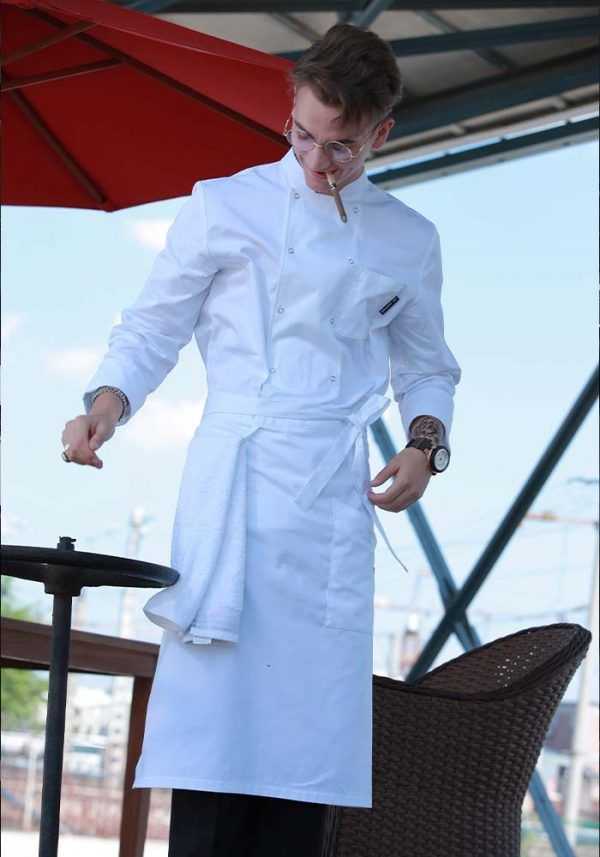 Mandil de chef blanco modelo Sonoma 3