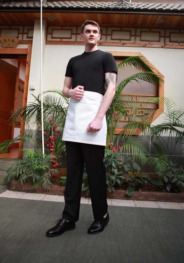 Mandil de chef blanco modelo Tahoe
